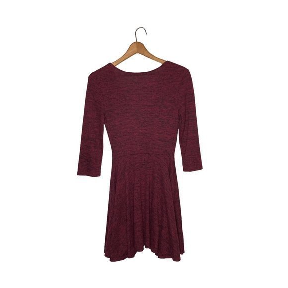 Urban Outfitters Small S Kimchi Blue Red Black Ballet Faux Wrap Knit Mini Dress - Picture 5 of 7